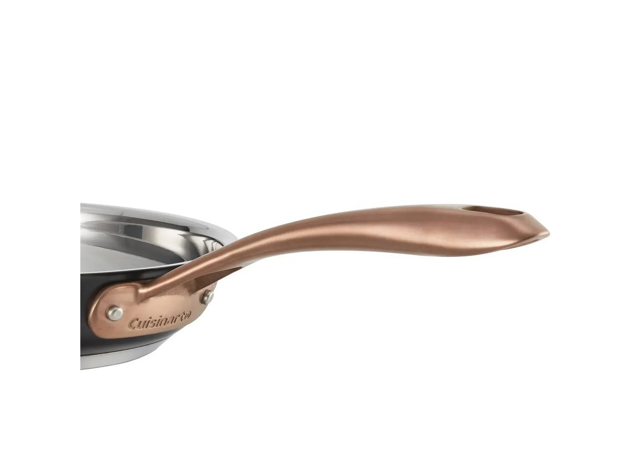 10" Skillet Matte Black Stainless with Blush Bronze: Stainless Steel Pan, Even-Heating, Dishwasher-Safe (See Description)
