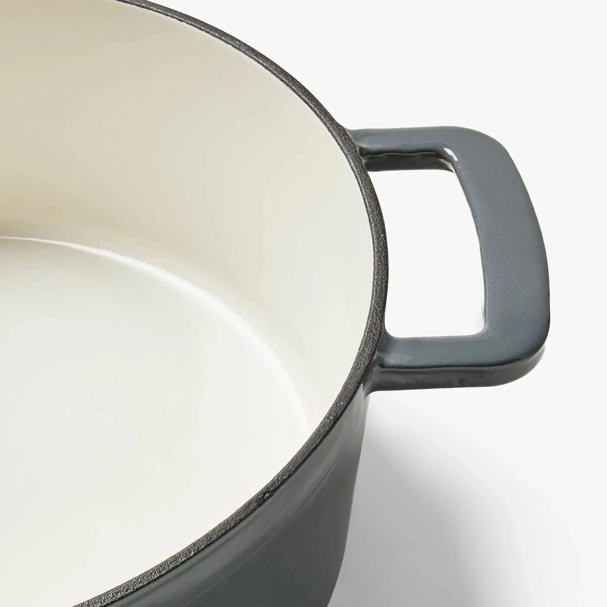5.5qt Enamel Dutch Oven Stock Pot Gray Eclipse - ™: Cast Iron Lid, Even-Heating, Induction Compatible