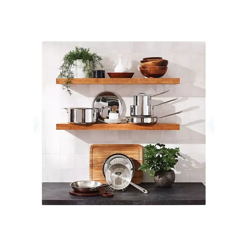 All-Clad D3 Stainless 3-Ply Bonded 8-Piece Cookware Set, Stainless Steel