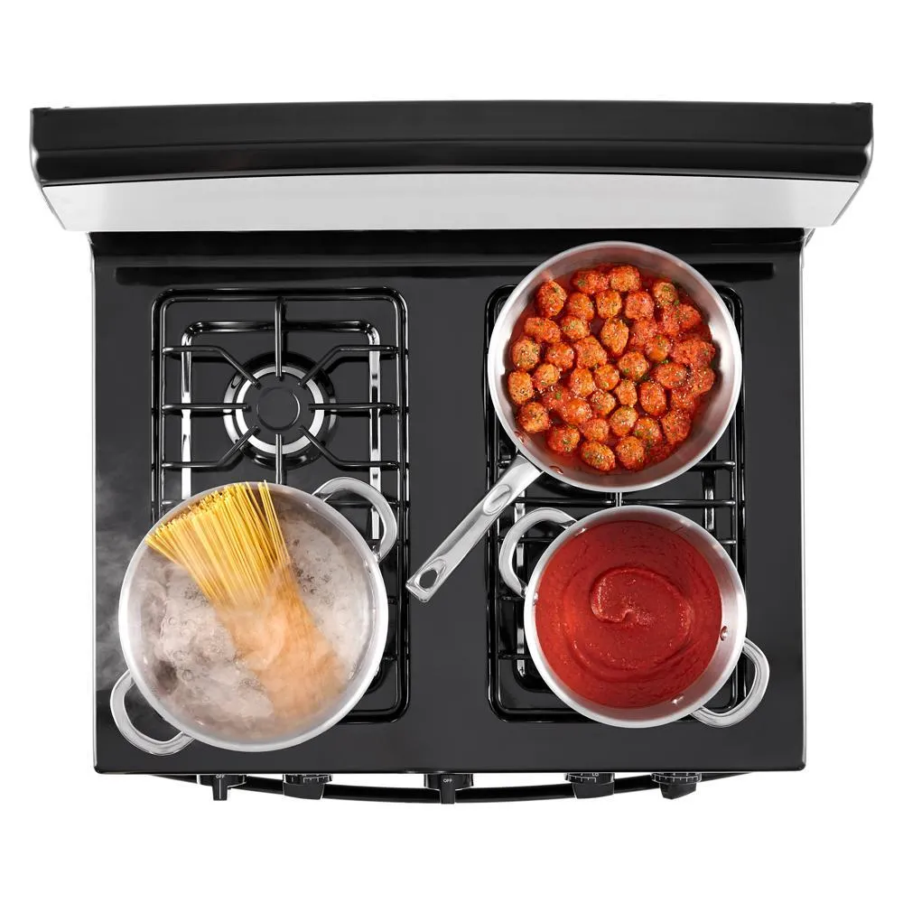 Amana AGR4203MNS Amana® 30-Inch Gas Range With Easy-Clean Glass Door