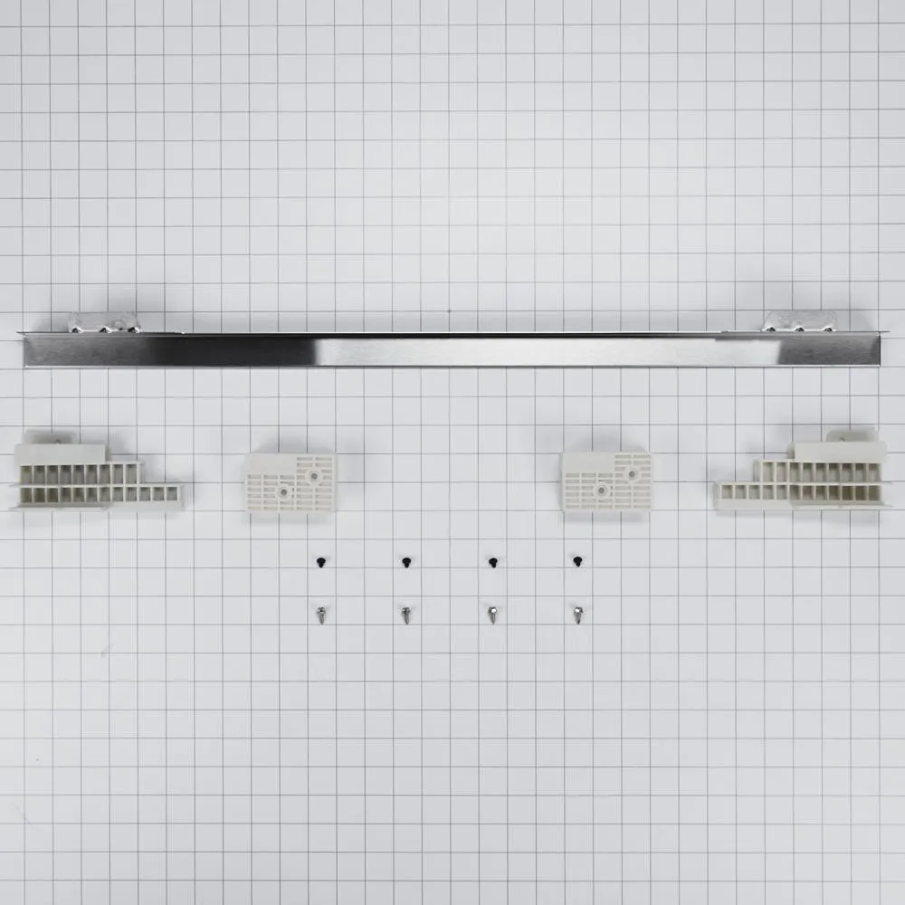 Amana W11173704 30" Combination Wall Range Flush Installation Trim Kit, Black/Stainless Steel