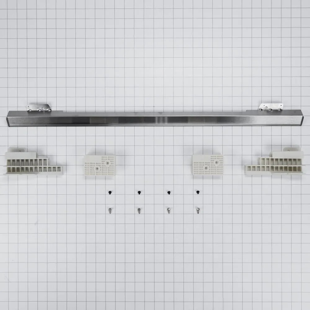Amana W11173704 30" Combination Wall Range Flush Installation Trim Kit, Black/Stainless Steel