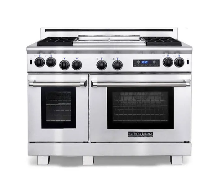 American Range ARR484GDGRDFL 48" Medallion Series Dual Fuel Self-Clean Range - Liquid Propane