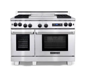 American Range ARR484GDGRDFL 48" Medallion Series Dual Fuel Self-Clean Range - Liquid Propane