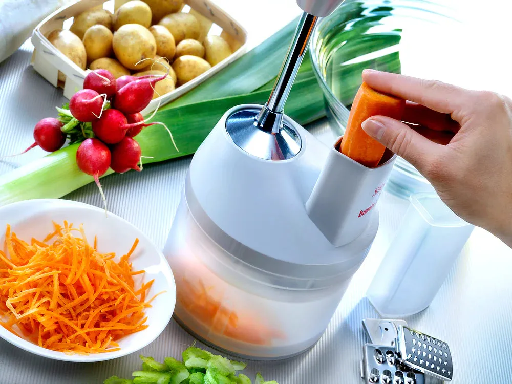 Bamix® SliceSy Food Processor Attachment - Available in Light Grey & Black