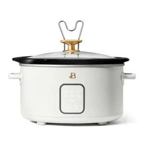 Beautiful 4Qt Slow Cooker with Touch-Activated Display White Icing by Drew Barrymore