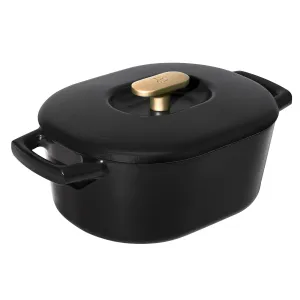 Beautiful 6QT Enamel Dutch Oven, Black Sesame by Drew Barrymore, Black Sesame