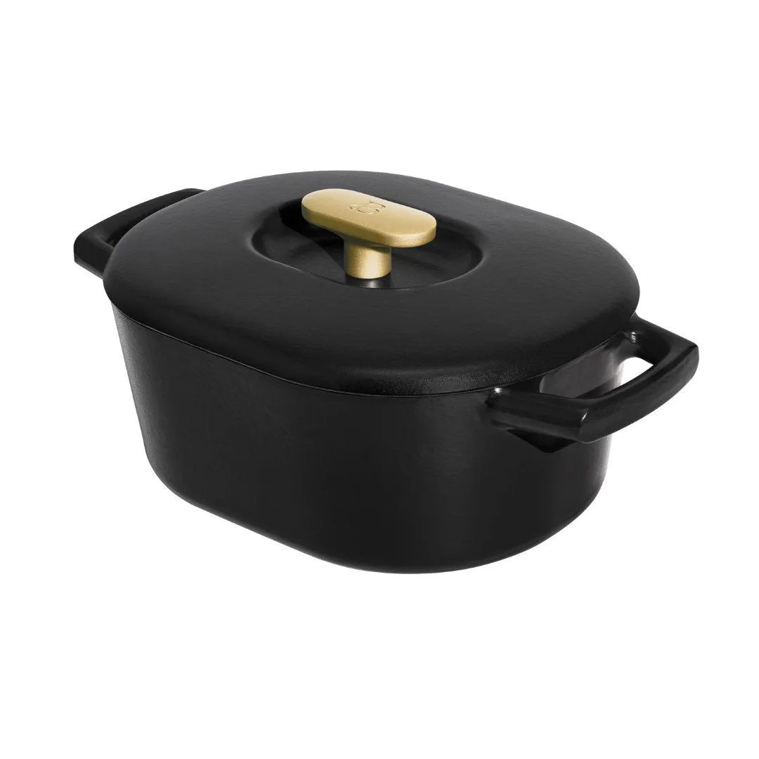 Beautiful 6QT Enamel Dutch Oven, Black Sesame by Drew Barrymore, Black Sesame