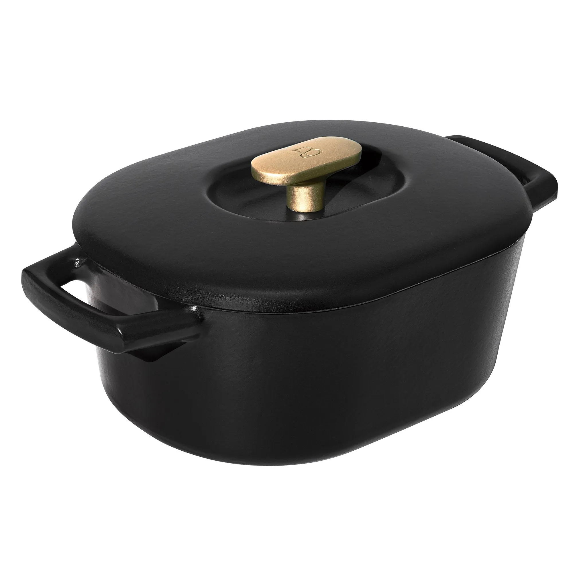 Beautiful 6QT Enamel Dutch Oven, Black Sesame by Drew Barrymore, Black Sesame