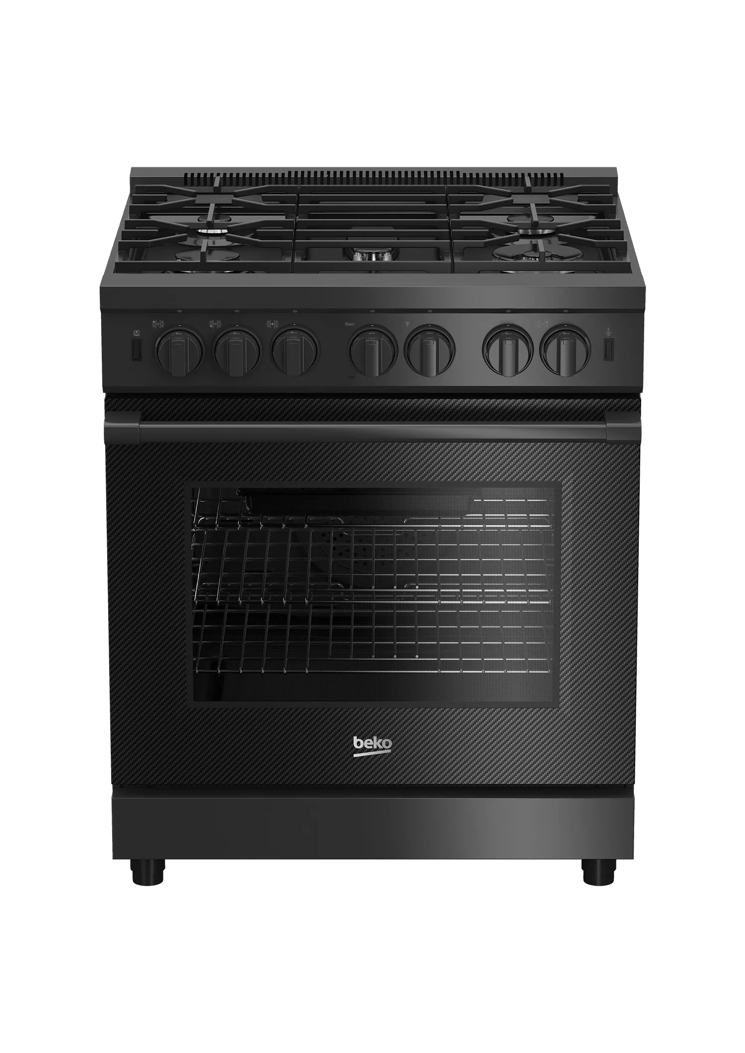 Beko PRDF34550CF 30" Carbon Fiber Pro-Style Dual Fuel Range