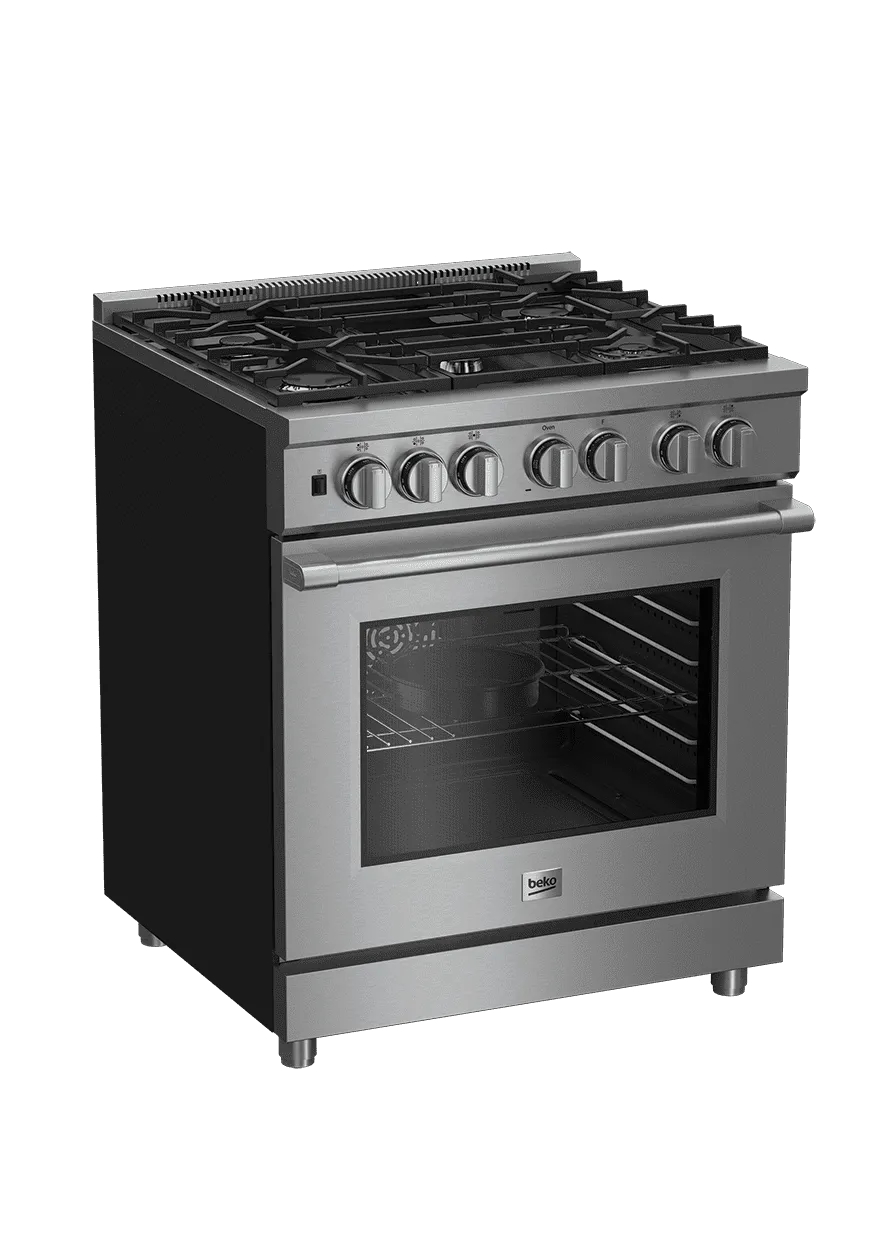Beko PRDF34550SS 30" Stainless Steel Pro-Style Dual Fuel Range