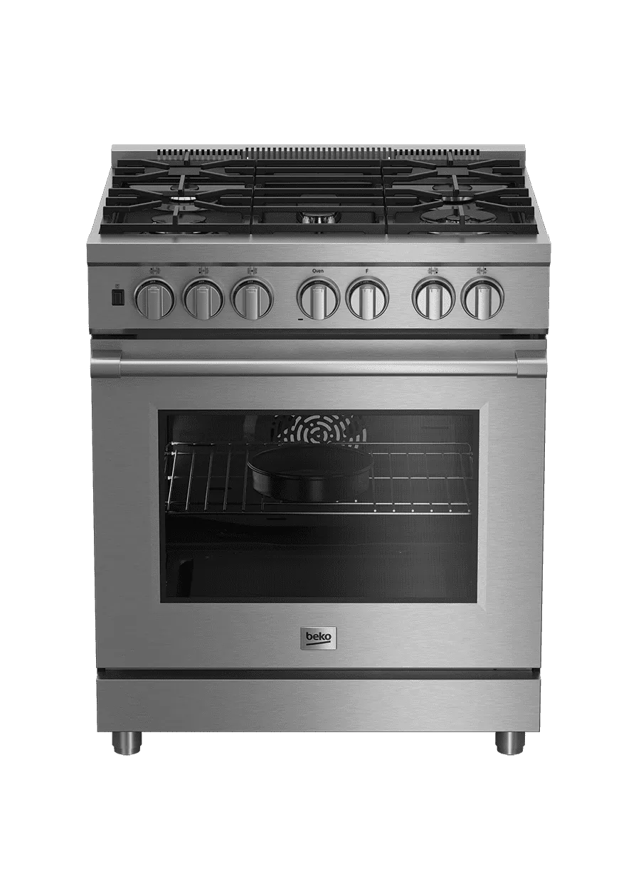 Beko PRDF34550SS 30" Stainless Steel Pro-Style Dual Fuel Range