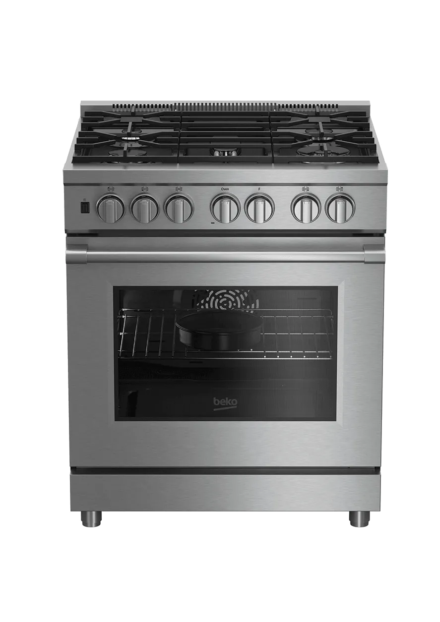 Beko PRDF34550SS 30" Stainless Steel Pro-Style Dual Fuel Range