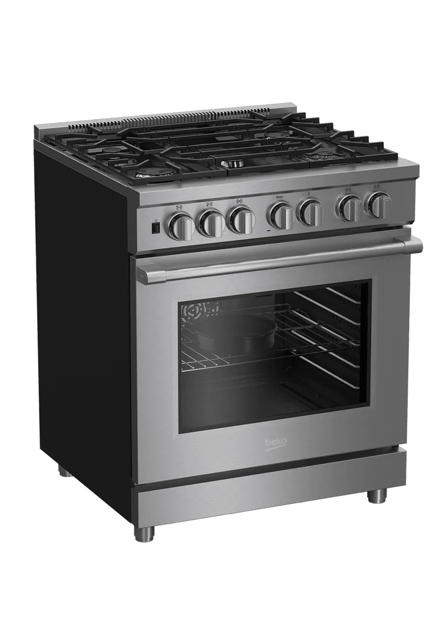 Beko PRDF34550SS 30" Stainless Steel Pro-Style Dual Fuel Range