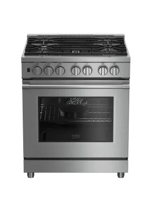 Beko PRDF34550SS 30" Stainless Steel Pro-Style Dual Fuel Range