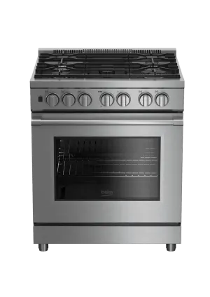 Beko PRGR34550SS 30" Stainless Steel Pro-Style Gas Range