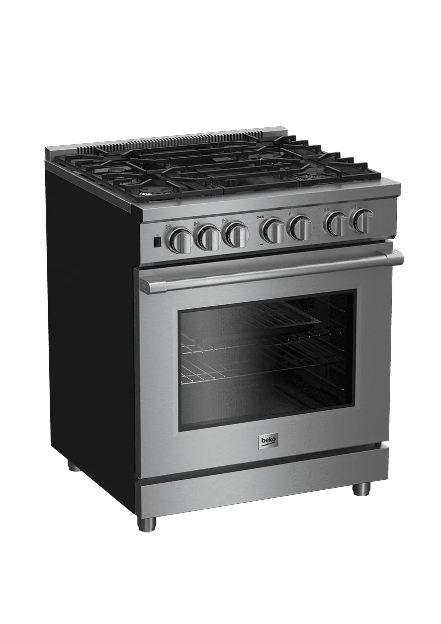 Beko PRGR34550SS 30" Stainless Steel Pro-Style Gas Range