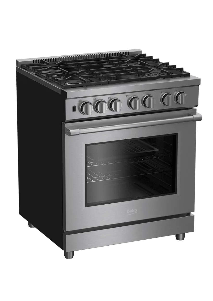 Beko PRGR34550SS 30" Stainless Steel Pro-Style Gas Range
