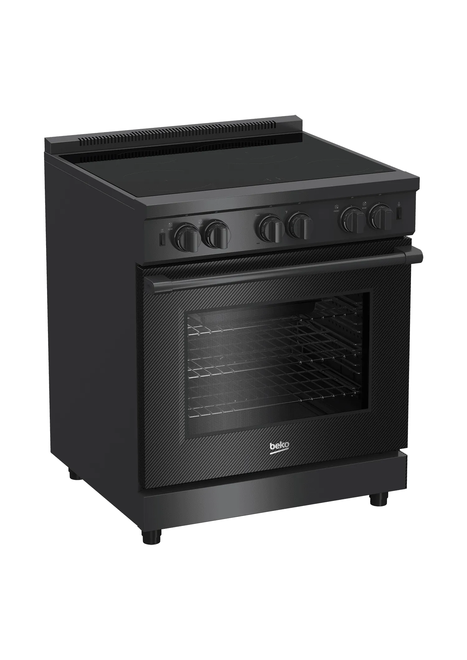 Beko PRIR34450CF 30" Carbon Fiber Pro-Style Induction Range