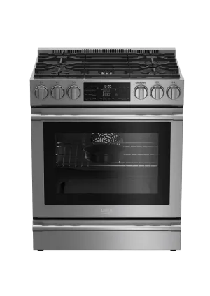 Beko SLDF30540SS 30" Stainless Steel Slide-In Dual Fuel Range