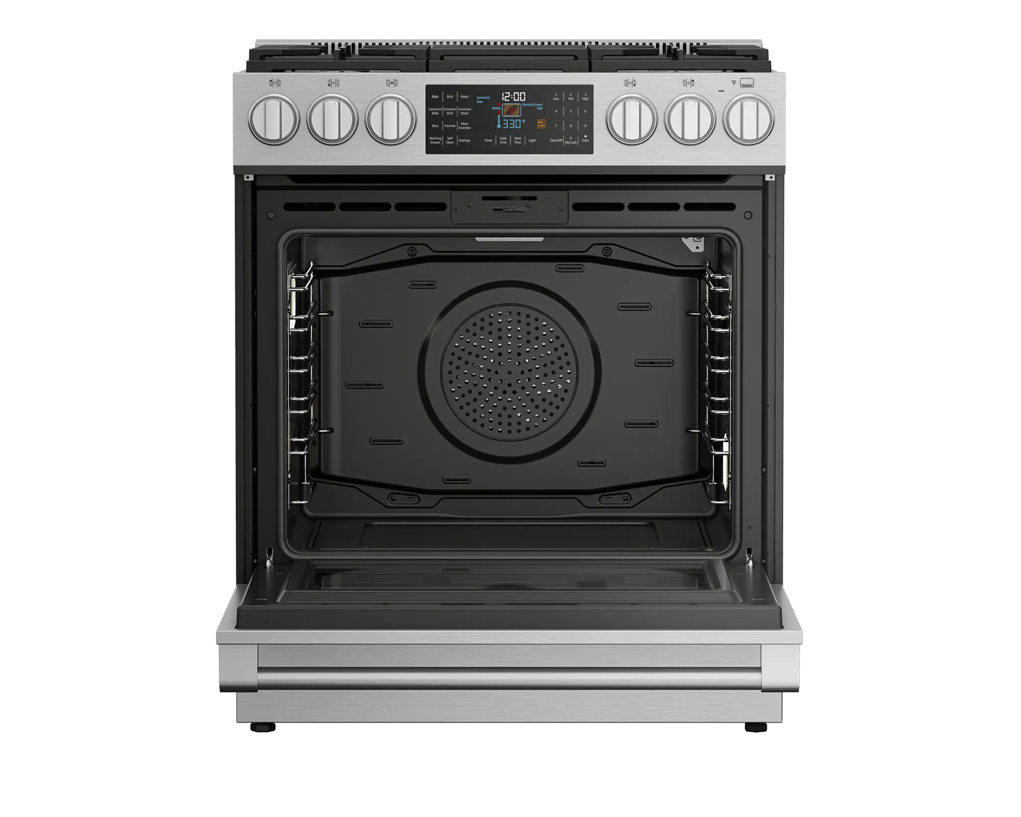 Beko SLDF30542SS 30" Stainless Steel Slide-In Dual Fuel Range