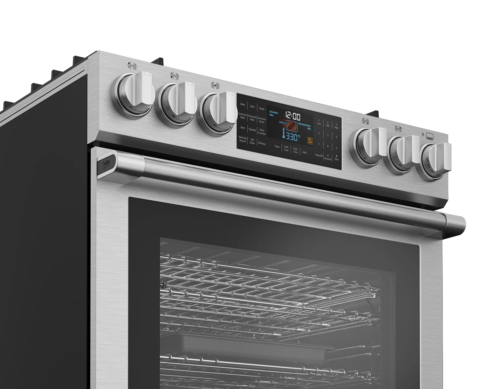 Beko SLDF30542SS 30" Stainless Steel Slide-In Dual Fuel Range