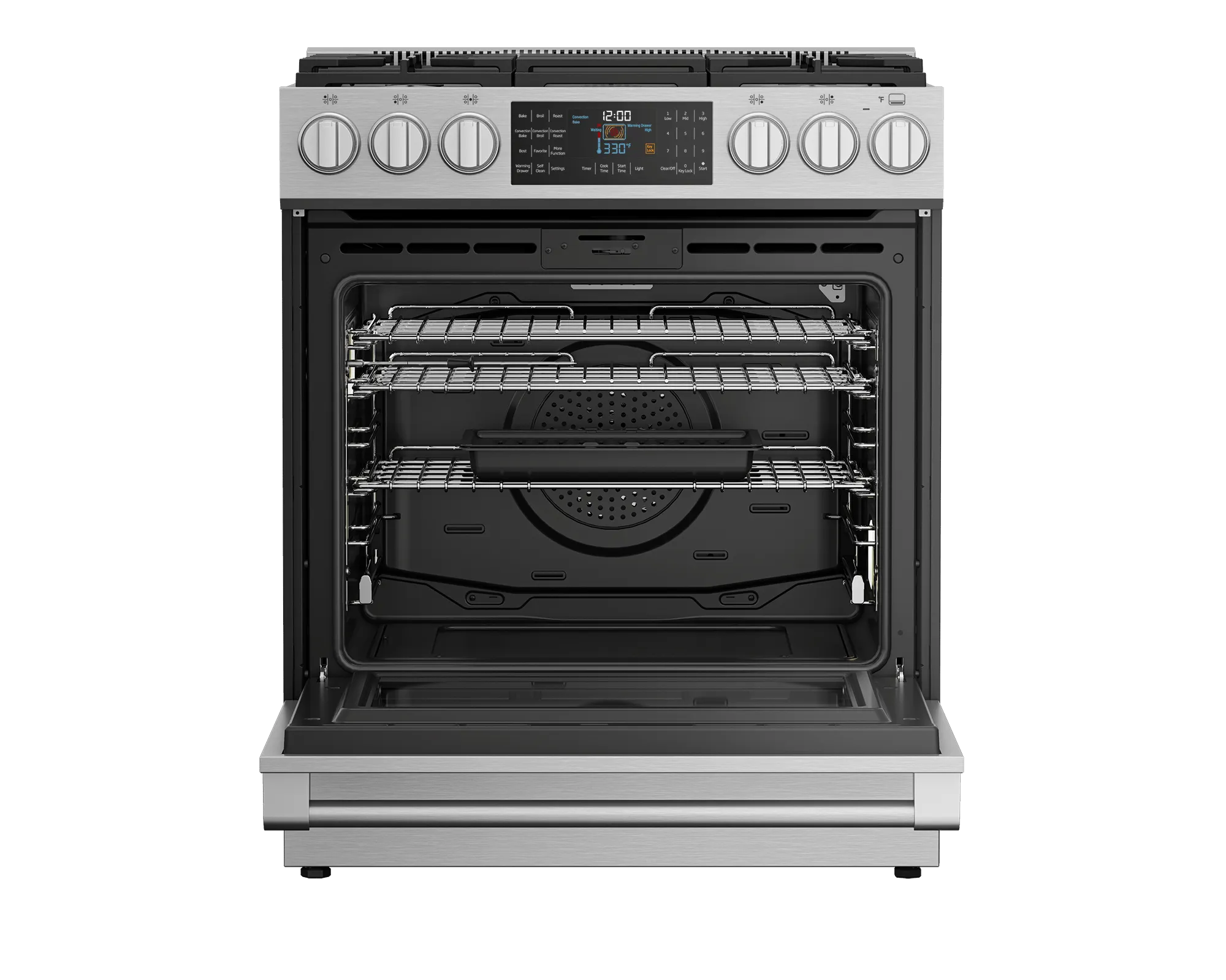 Beko SLDF30542SS 30" Stainless Steel Slide-In Dual Fuel Range