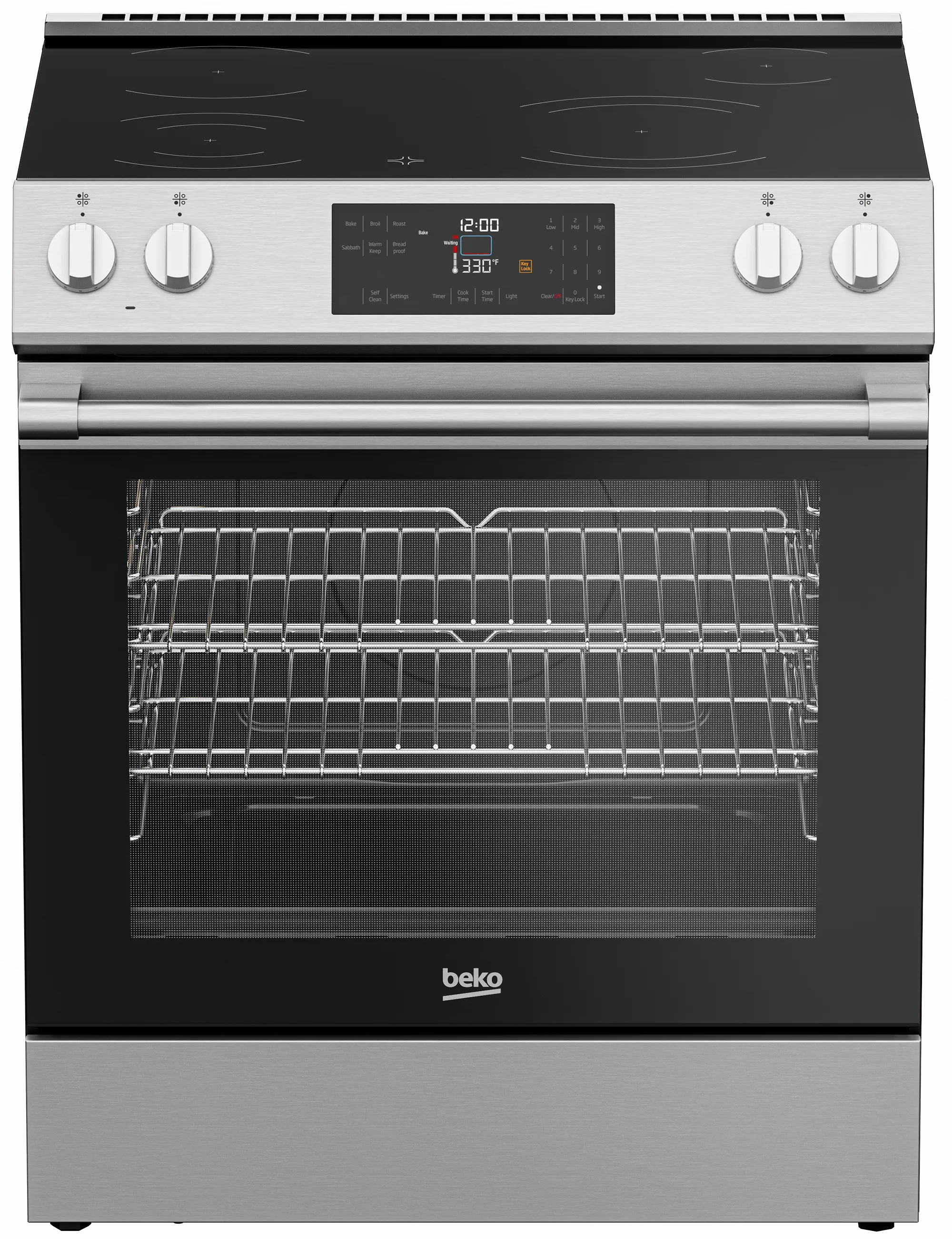 Beko SLER30423SS 30" Slide-In Range