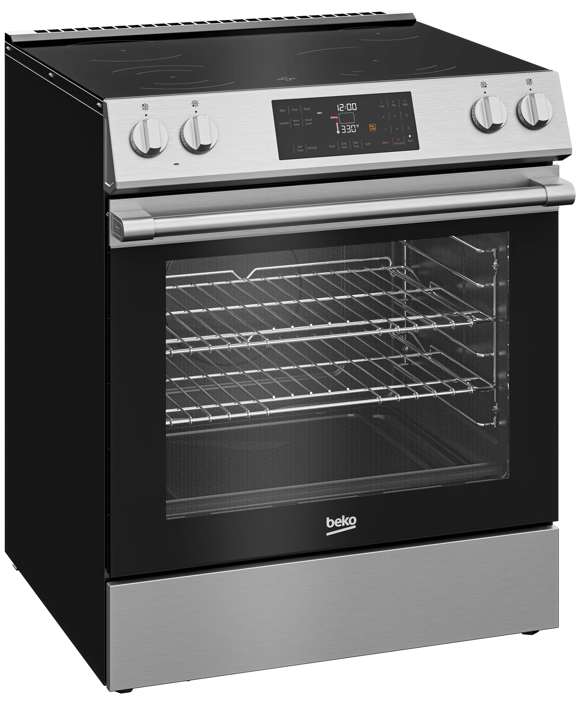 Beko SLER30423SS 30" Slide-In Range