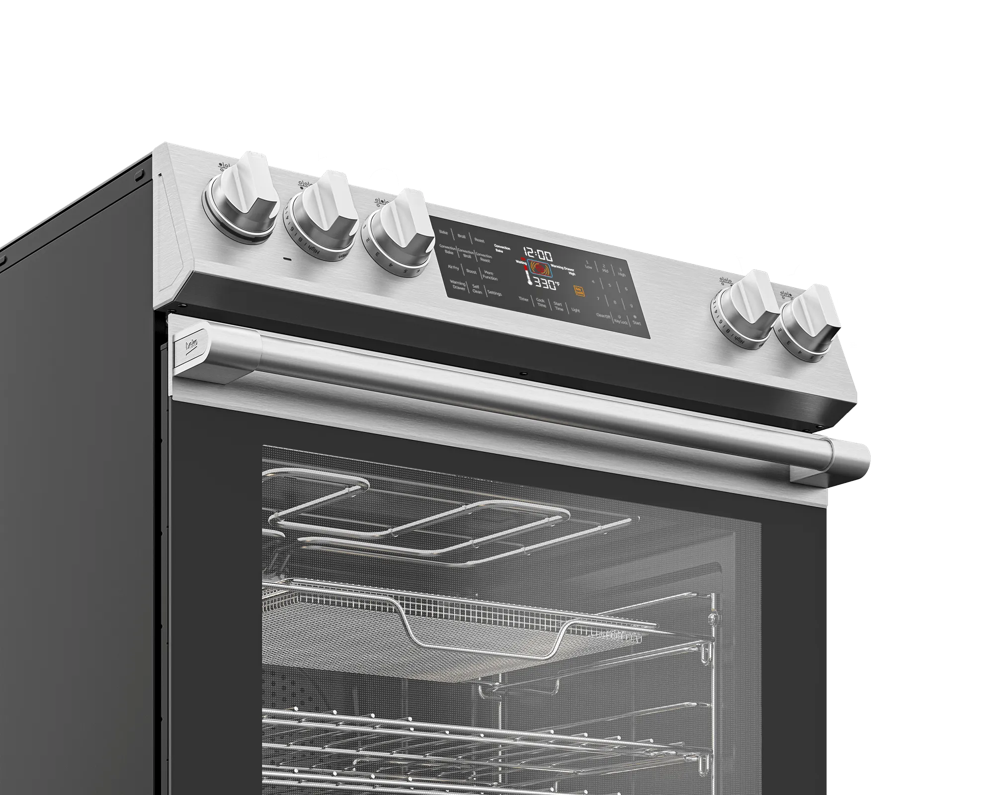Beko SLER30524SS 30" Slide-In Range