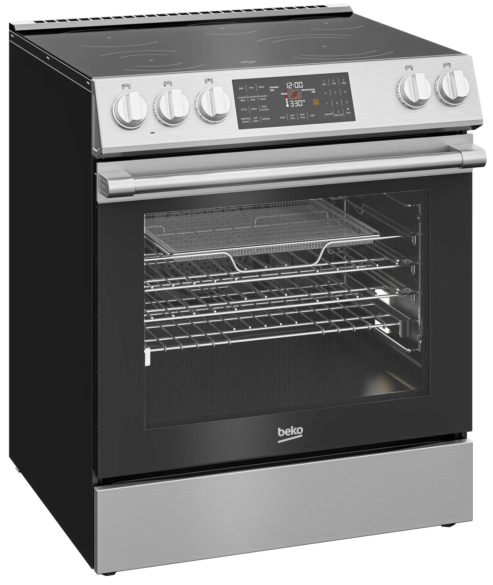 Beko SLER30524SS 30" Slide-In Range