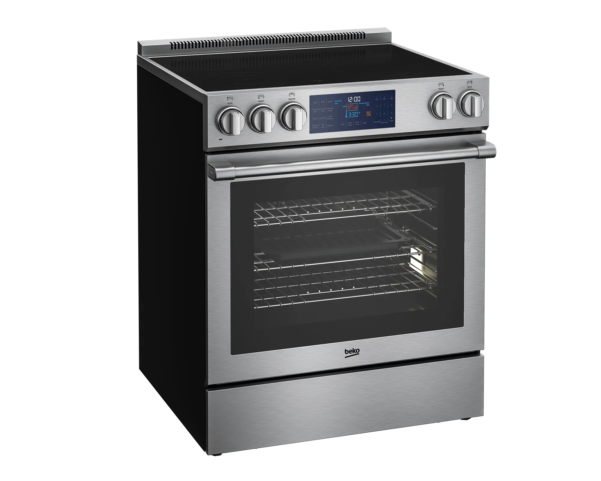 Beko SLER30532SS 30" Stainless Steel Slide-In Electric Range