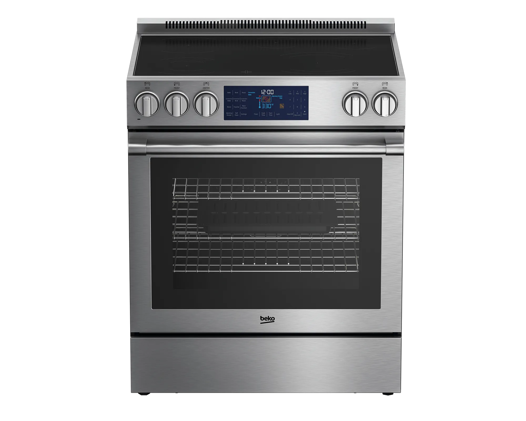 Beko SLER30532SS 30" Stainless Steel Slide-In Electric Range