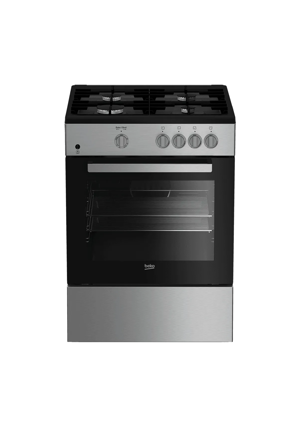 Beko SLGR24410SS 24" Stainless Steel Slide-In Gas Range