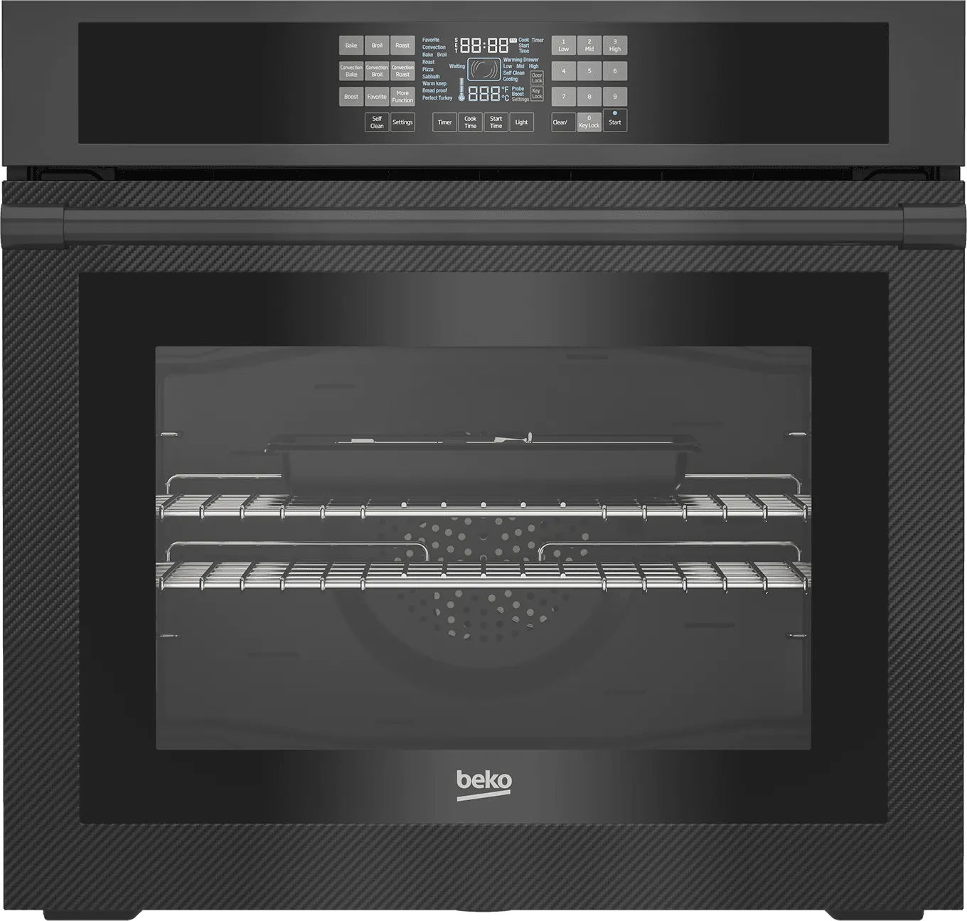Beko WOS30200CF 30" Carbon Fiber Single Wall Oven