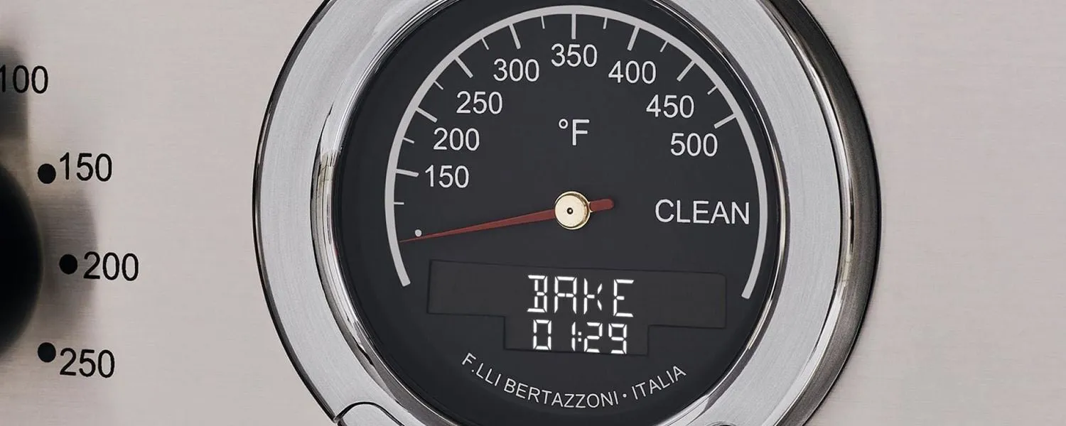 Bertazzoni HERT486GDFSXT 48 Inch Dual Fuel Range, 6 Brass Burners And Griddle, Electric Self Clean Oven Stainless Steel