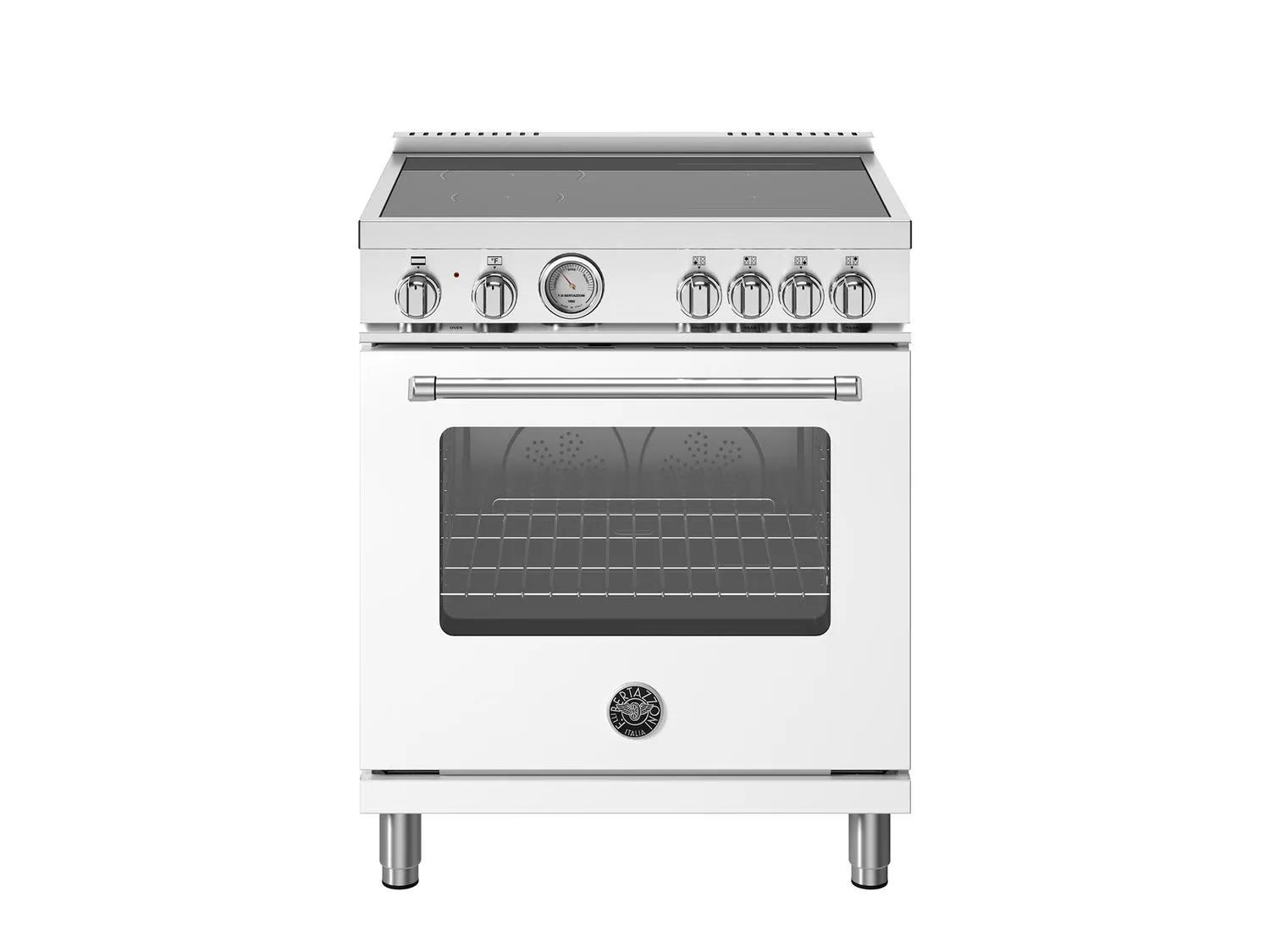 Bertazzoni MAS304INMBIV 30 Inch Induction Range, 4 Heating Zones, Electric Oven Bianco Matt