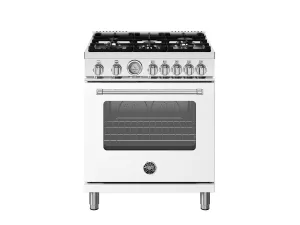 Bertazzoni MAS305GASBIV 30 Inch All Gas Range, 5 Burners Bianco Matt