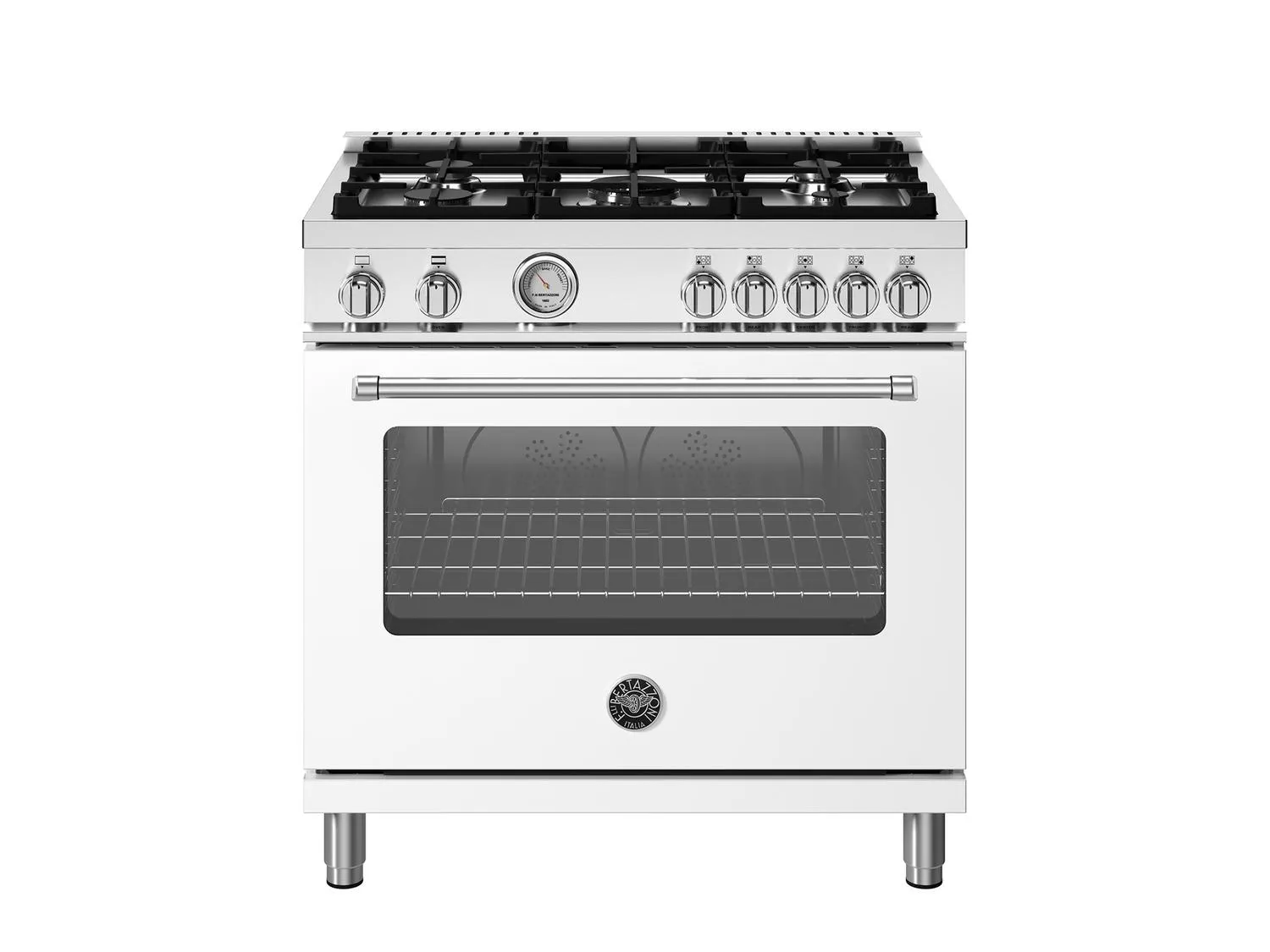 Bertazzoni MAS365GASBIV 36 Inch All Gas Range, 5 Burners Bianco Matt