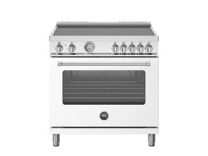 Bertazzoni MAS365INMBIV 36 Inch Induction Range, 5 Heating Zones, Electric Oven Bianco Matt