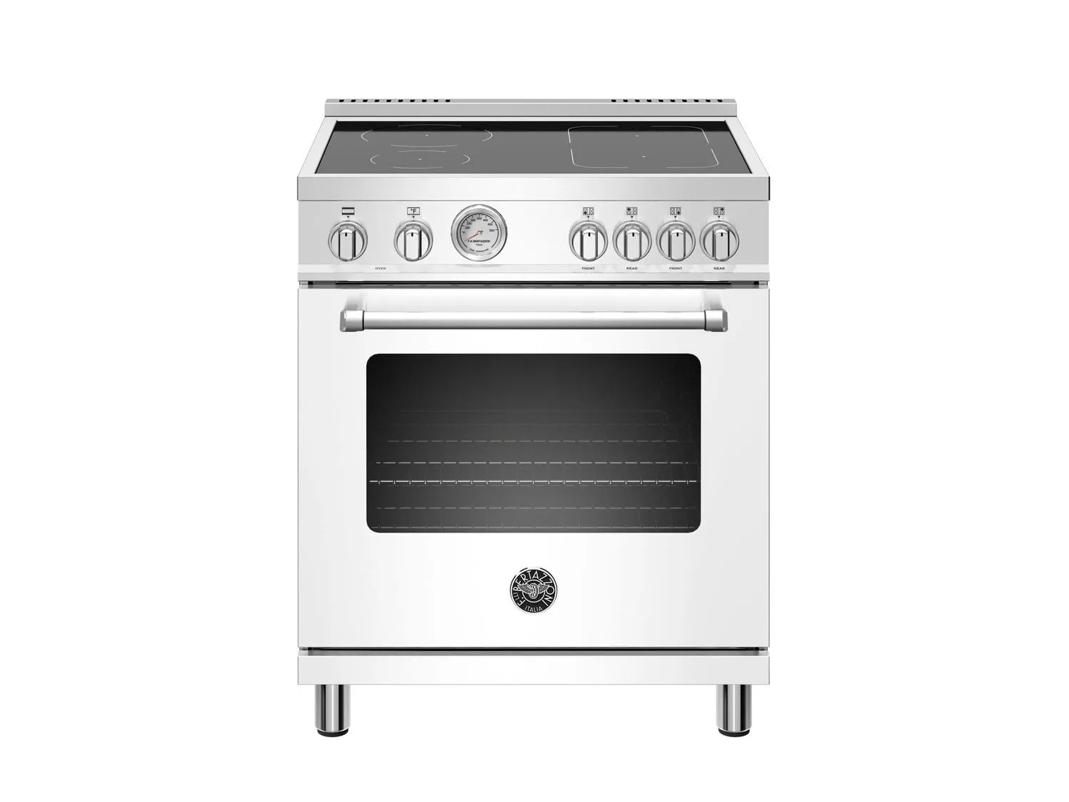 Bertazzoni MAST304INMBIE 30 Inch Induction Range, 4 Heating Zones, Electric Oven Bianco Matt