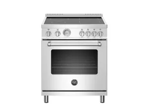Bertazzoni MAST304INMXE 30 Inch Induction Range, 4 Heating Zones, Electric Oven Stainless Steel