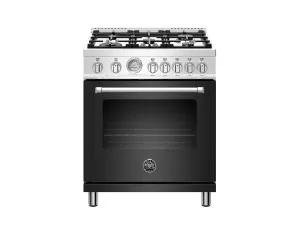 Bertazzoni MAST305DFMNEE 30 Inch Dual Fuel, 5 Burners, Electric Oven Nero Matt