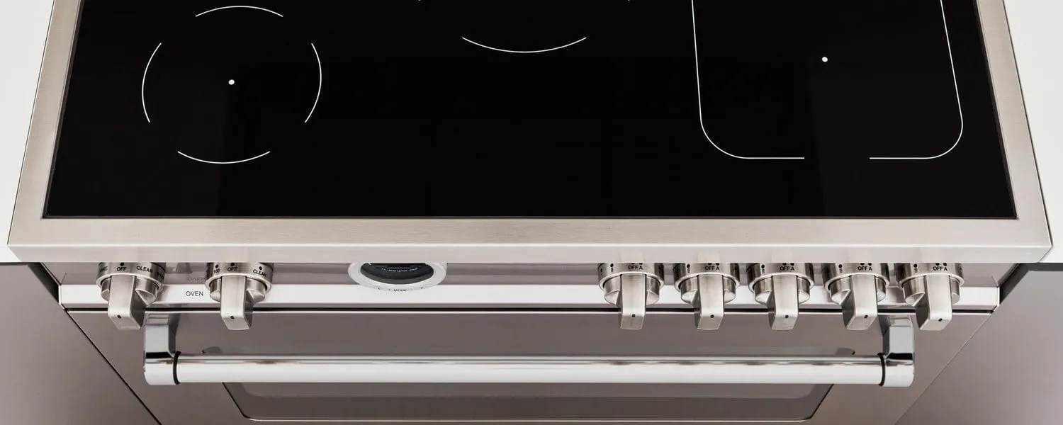 Bertazzoni MAST365INSXT 36 Inch Induction Range, 5 Heating Zones, Electric Self-Clean Oven Stainless Steel