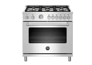 Bertazzoni MAST366GASXTLP 36" Master Series Range - Gas Oven - 6 Brass Burners - Lp Version
