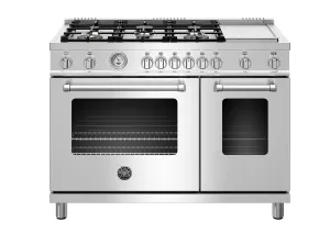 Bertazzoni MAST486GGASXELP 48" Master Series Range - Gas Oven - 6 Aluminum Burners   Griddle - Lp Version