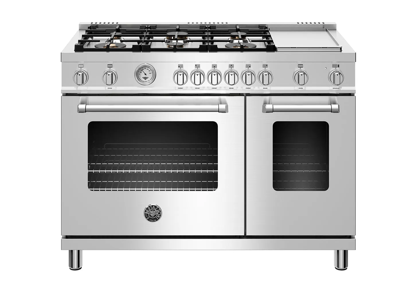 Bertazzoni MAST486GGASXTLP 48" Master Series Range - Gas Oven - 6 Brass Burners   Griddle - Lp Version