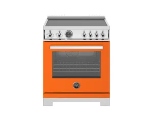 Bertazzoni PRO304IFEPART 30 Inch Induction Range, 4 Heating Zones, Electric Self-Clean Oven Arancio