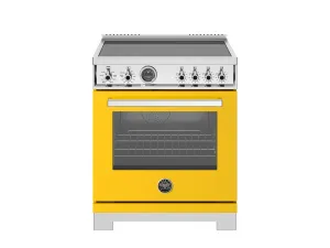 Bertazzoni PRO304IFEPGIT 30 Inch Induction Range, 4 Heating Zones, Electric Self-Clean Oven Giallo