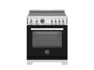 Bertazzoni PRO304IFEPNET 30 Inch Induction Range, 4 Heating Zones, Electric Self-Clean Oven Nero